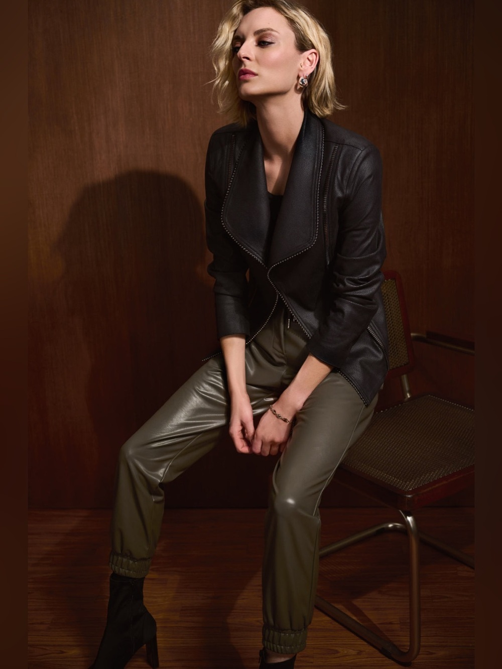 Joseph Ribkoff Foil Suede Jacket - Picture 7 of 8